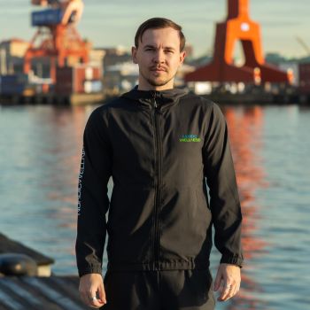 Funktionsjacka, Grön/blå logo